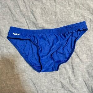 N2N Bodywear Nylon Stretch Blue Swim Briefs Size Large NWT